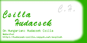 csilla hudacsek business card